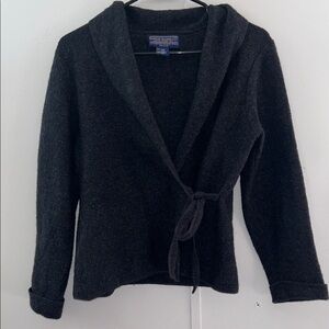 Black Wrap Sweater 100% wool PL